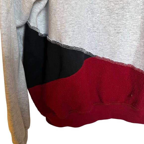 Refried Apparel Brown University Crewneck Upcycled Patchwork Sweatshirt Size L - Picture 7 of 8